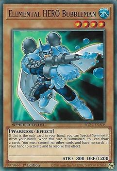 2022 Yu-Gi-Oh! Speed Duel GX: Midterm Paradox English 1st Edition #SGX2-ENA08 Elemental HERO Bubbleman Front