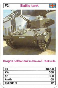 1979  Ace Trump Armoured Vehicles #F2 Dragon Battle Tank Front