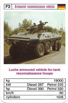 1979  Ace Trump Armoured Vehicles #F3 Luchs Armoured Vehicle Front