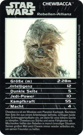 2004 Top Trumps Star Wars Episodes IV-VI (German) #NNO Chewbacca Front