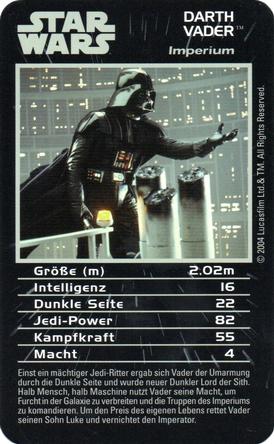 2004 Top Trumps Star Wars Episodes IV-VI (German) #NNO Darth Vader Front