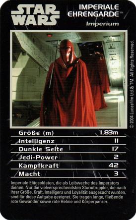 2004 Top Trumps Star Wars Episodes IV-VI (German) #NNO Imperiale Enrengarde Front