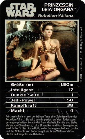 2004 Top Trumps Star Wars Episodes IV-VI (German) #NNO Prinzessin Leia Organa Front