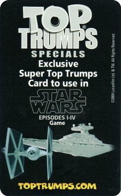 2004 Top Trumps Specials Star Wars Episodes IV-VI - Booster Pack #NNO Grand Moff Tarkin Back