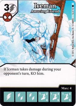 2015 Dice Masters The Amazing Spider-Man #56of142 Iceman Front