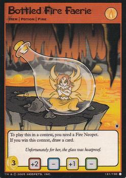 2005 Wizards of the Coast Neopets The Darkest Faerie #121/150 Bottled Fire Faerie Front