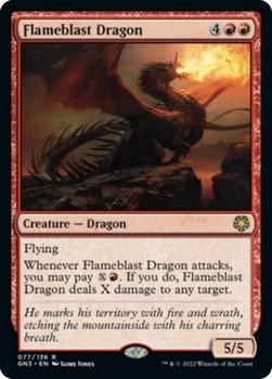 2022 Magic The Gathering Game Night: Free-for-All #77 Flameblast Dragon Front