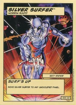 2006 Upper Deck Entertainment Marvel Legends Showdown Power Cards #SIS-03 Silver Surfer (Surf's Up) Front