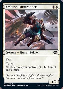 2022 Magic The Gathering The Brothers' War #3 Ambush Paratrooper Front