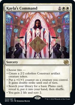 2022 Magic The Gathering The Brothers' War #9 Kayla's Command Front