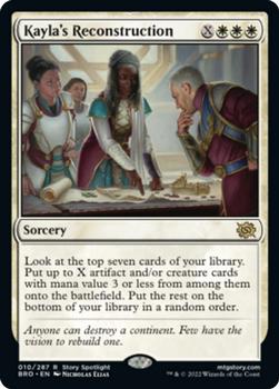 2022 Magic The Gathering The Brothers' War #10 Kayla's Reconstruction Front
