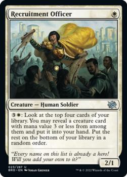 2022 Magic The Gathering The Brothers' War #23 Recruitment Officer Front