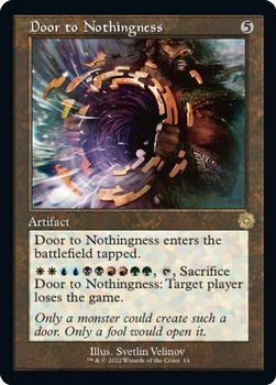 2022 Magic The Gathering The Brothers' War - Retro Frame Artifacts #14 Door to Nothingness Front