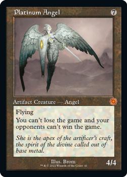2022 Magic The Gathering The Brothers' War - Retro Frame Artifacts #41 Platinum Angel Front