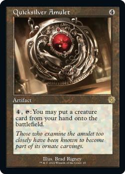 2022 Magic The Gathering The Brothers' War - Retro Frame Artifacts #45 Quicksilver Amulet Front