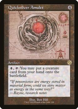 2022 Magic The Gathering The Brothers' War - Retro Frame Artifacts #108 Quicksilver Amulet Front