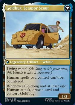 2022 Magic The Gathering The Brothers' War - Other Universes: Transformers #11 Goldbug, Humanity's Ally / Goldbug, Scrappy Scout Back