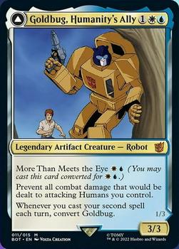 2022 Magic The Gathering The Brothers' War - Other Universes: Transformers #11 Goldbug, Humanity's Ally / Goldbug, Scrappy Scout Front