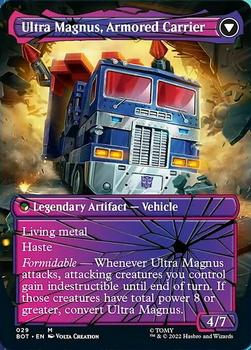 2022 Magic The Gathering The Brothers' War - Other Universes: Transformers #29 Ultra Magnus, Tactician / Ultra Magnus, Armored Carrier Back