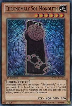 2013 Yu-Gi-Oh! Number Hunters English 1st Edition #NUMH-EN004 Chronomaly Sol Monolith Front
