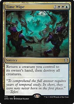 2022 Magic The Gathering Dominaria United Commander #173 Time Wipe Front