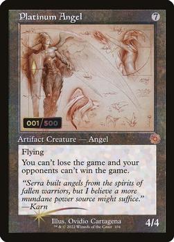 2022 Magic The Gathering The Brothers' War - Retro Frame Artifacts Foil (SN500) #104 Platinum Angel Front