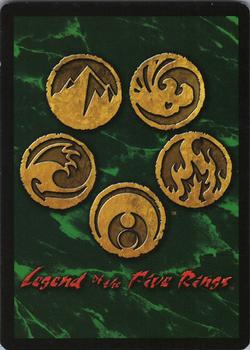 2001 Legend of the 5 Rings A Perfect Cut #146 Temple of the Dragon Back
