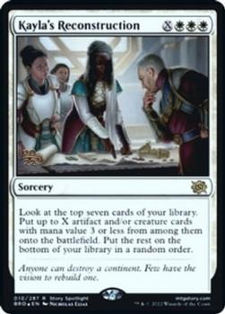 2022 Magic The Gathering The Brothers' War - Prerelease Promos #10 Kayla's Reconstruction Front