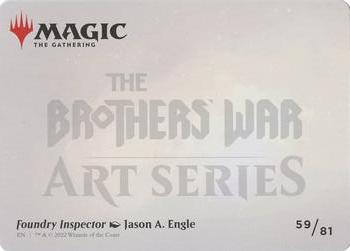 2022 Magic The Gathering The Brothers' War - Art Series #59 Foundry Inspector Back