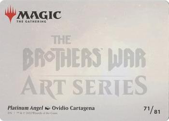 2022 Magic The Gathering The Brothers' War - Art Series #71 Platinum Angel Back