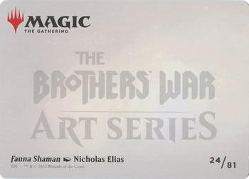 2022 Magic The Gathering The Brothers' War - Art Series Gold Stamped Signature #24 Fauna Shaman Back