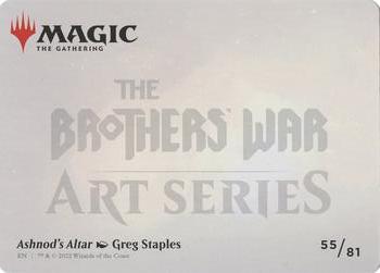 2022 Magic The Gathering The Brothers' War - Art Series Gold Stamped Signature #55 Ashnod's Altar Back