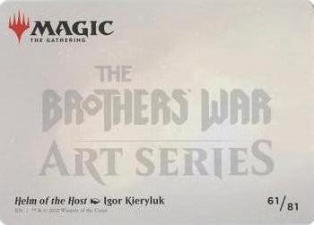 2022 Magic The Gathering The Brothers' War - Art Series Gold Stamped Signature #61 Helm of the Host Back