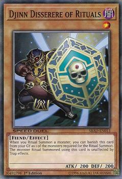 2019 Yu-Gi-Oh! Speed Duel: Attack from the Deep English 1st Edition #SBAD-EN013 Djinn Disserere of Rituals Front