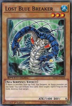 2019 Yu-Gi-Oh! Speed Duel: Attack from the Deep English 1st Edition #SBAD-EN026 Lost Blue Breaker Front