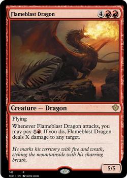 2022 Magic The Gathering Starter Commander Decks #142 Flameblast Dragon Front