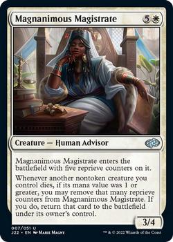 2022 Magic The Gathering Jumpstart 2022 #7 Magnanimous Magistrate Front