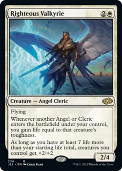 2022 Magic The Gathering Jumpstart 2022 #234 Righteous Valkyrie Front