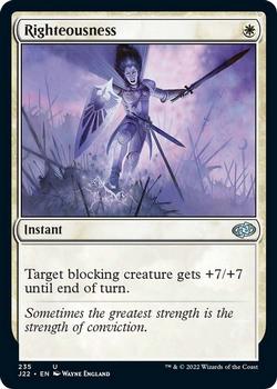 2022 Magic The Gathering Jumpstart 2022 #235 Righteousness Front