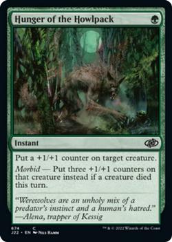 2022 Magic The Gathering Jumpstart 2022 #674 Hunger of the Howlpack Front