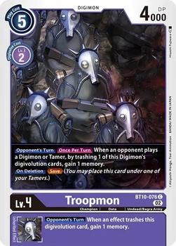 2022 Digimon Xros Encounter #BT10-076 Troopmon Front