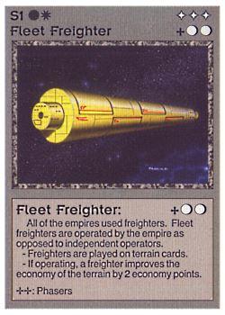 1994 Galactic Empires Beta #S1 Fleet Freighter (Left) Front