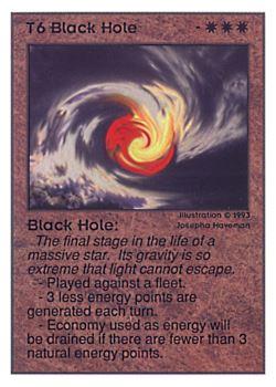 1995 Galactic Empires Universe Edition #T6 Black Hole Front