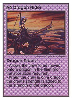 1996 Galactic Empires Piracy #A6 Dragon Rider Front