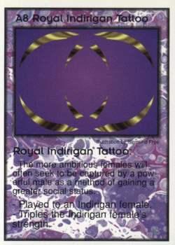 1996 Galactic Empires Persona #A8 Royal Indirigan Tattoo Front