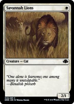 2023 Magic: The Gathering Dominaria Remastered #024/261 Savannah Lions Front