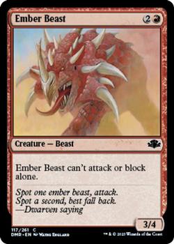 2023 Magic: The Gathering Dominaria Remastered #117/261 Ember Beast Front