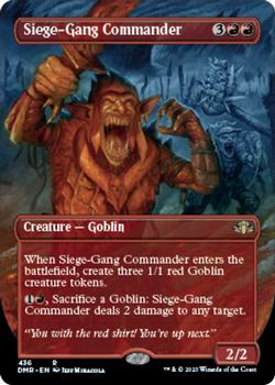 2023 Magic: The Gathering Dominaria Remastered #436 Siege-Gang Commander Front