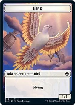2022 Magic The Gathering Starter Commander Decks - Double Sided Tokens #002/009 Bird / Spirit Front