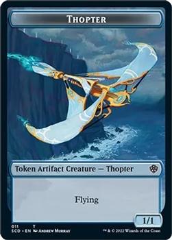 2022 Magic The Gathering Starter Commander Decks - Double Sided Tokens #002/011 Bird / Thopter Back